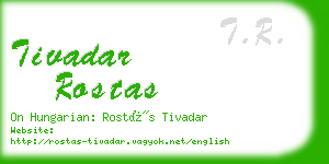 tivadar rostas business card